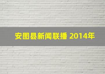 安图县新闻联播 2014年